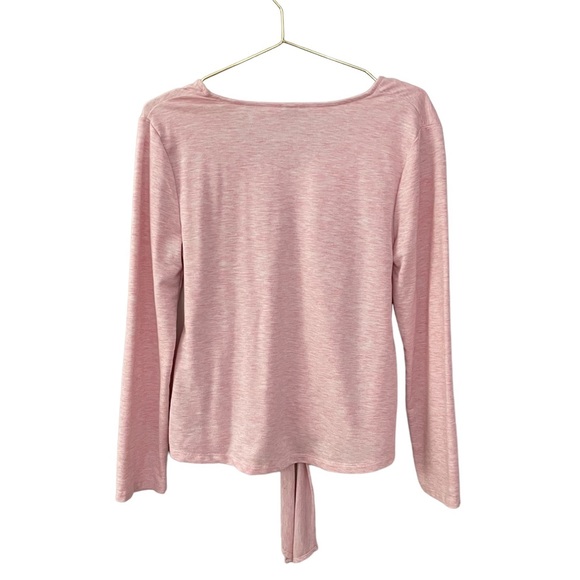 A New Day Light Pink Long Sleeve Shirt With Front Tie Detail - Picture 2 of 5